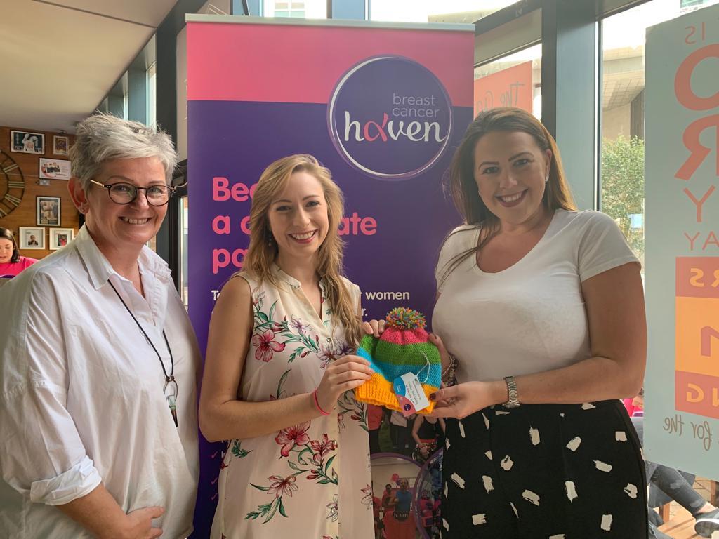 Clearsilver donates bobble hat for Breast Cancer Haven